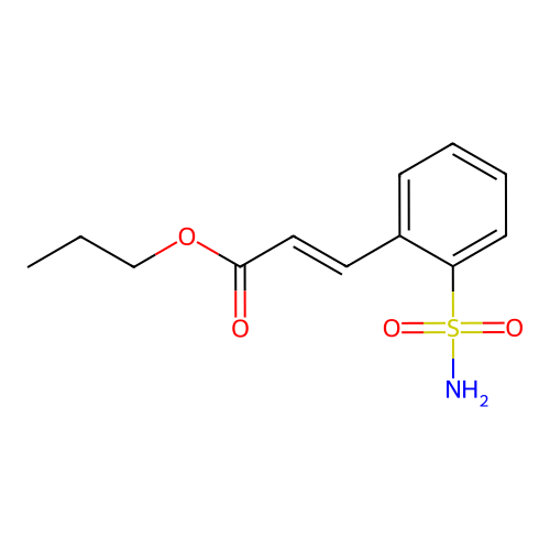 Cinnamic acid, o-sulfamoyl-, propyl ester, (E)- structure