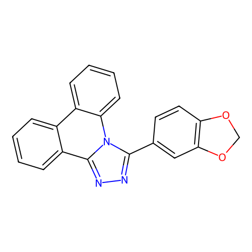 3-Benzo[1,3]dioxol-5-yl-1,2,3a-triaza-cyclopenta[l]phenanthrene structure