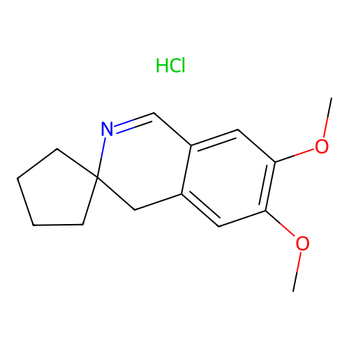 6,7-dimethoxyspiro[4H-isoquinoline-3,1'-cyclopentane];hydrochloride structure