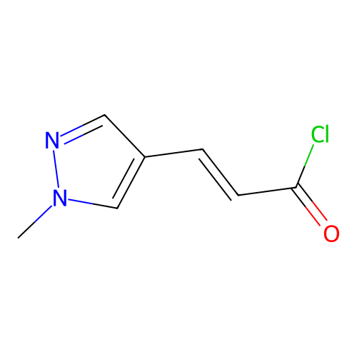 (2E)-3-(1-methyl-1H-pyrazol-4-yl)acryloyl chloride structure