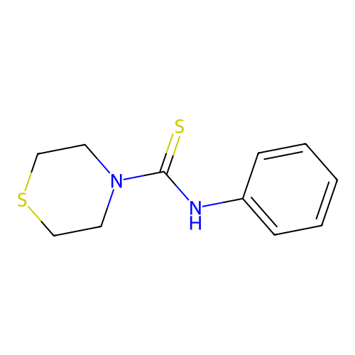 N-phenylthiomorpholine-4-carbothioamide structure