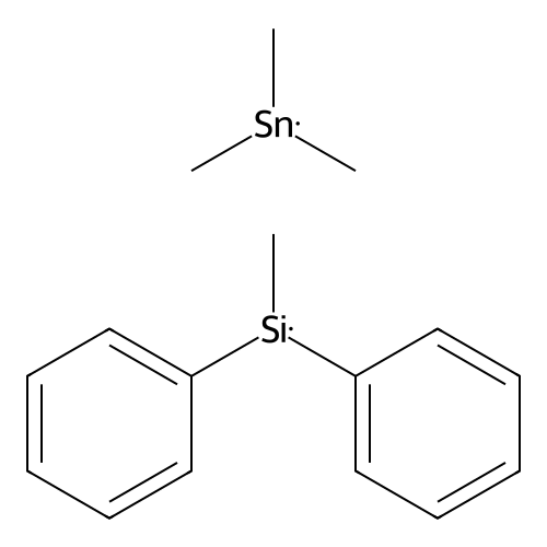Trimethyl(methyldiphenylsilyl)stannane structure