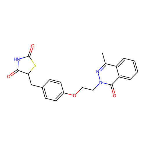 5-(4-(2-(4-Methyl-1-oxophthalazin-2(1H)-yl)ethoxy)benzyl)thiazolidine-2,4-dione structure