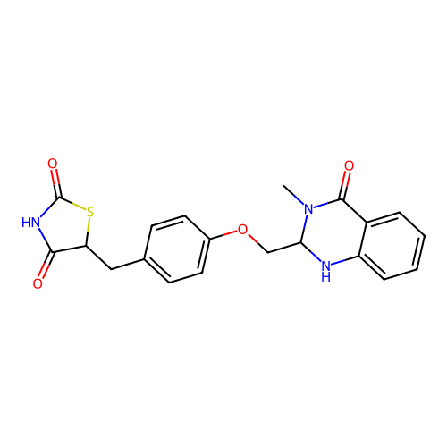 2,4-Thiazolidinedione, 5-[[4-[(1,2,3,4-tetrahydro-3-methyl-4-oxo-2-quinazolinyl)methoxy]phenyl]methyl]- structure