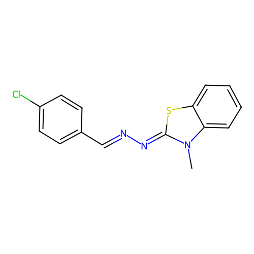 (2Z)-2-[(2E)-(4-chlorobenzylidene)hydrazinylidene]-3-methyl-2,3-dihydro-1,3-benzothiazole structure