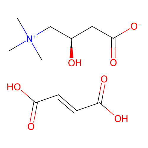 fumaric acid;(3R)-3-hydroxy-4-(trimethylammonio)butanoate structure