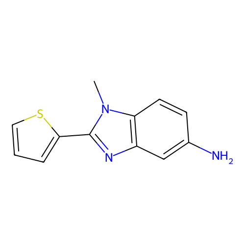 Benzimidazole-5-amine, 1-methyl-2-(2-thienyl)- structure