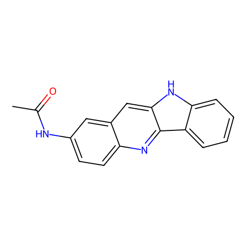 N-(10H-indolo[3,2-b]quinolin-2-yl)acetamide structure