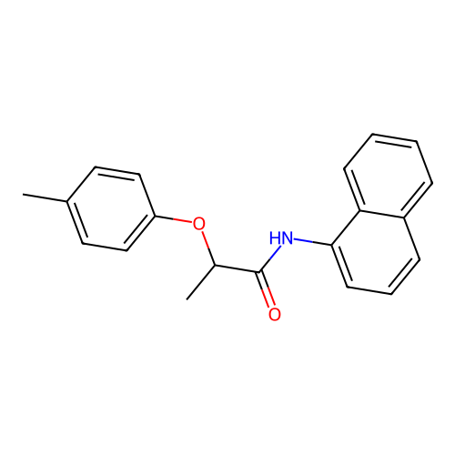 2-(4-methylphenoxy)-N-(1-naphthyl)propanamide structure