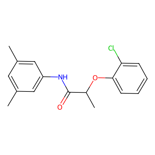 2-(2-chlorophenoxy)-N-(3,5-dimethylphenyl)propanamide structure