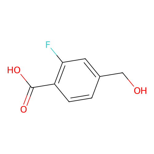 2-Fluoro-4-(hydroxymethyl)benzoic acid structure
