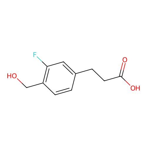 3-(3-Fluoro-4-(hydroxymethyl)phenyl)propanoic acid structure