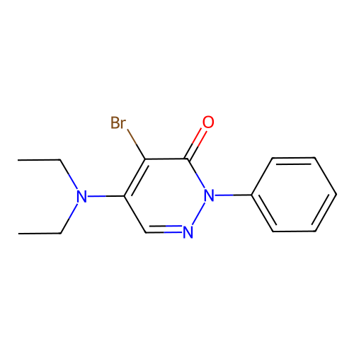 4-bromo-5-(diethylamino)-2-phenylpyridazin-3(2H)-one structure