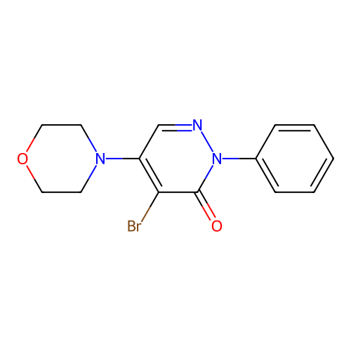 4-bromo-5-(morpholin-4-yl)-2-phenylpyridazin-3(2H)-one structure