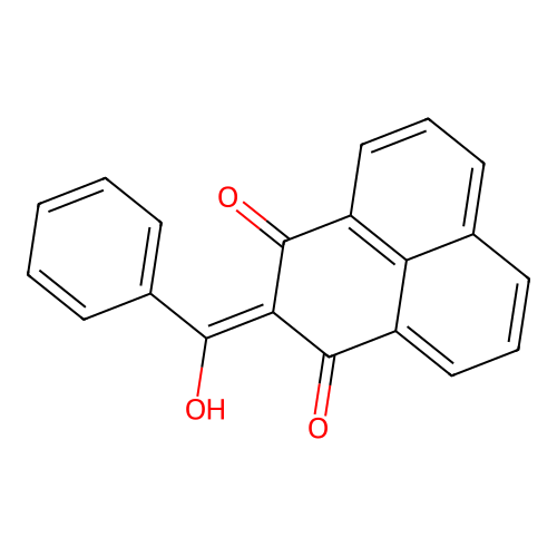 2-[Hydroxy(phenyl)methylidene]phenalene-1,3-dione structure