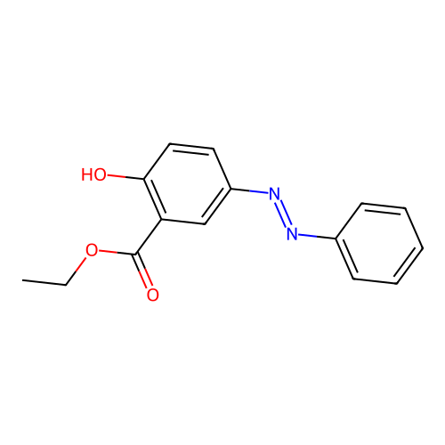 ethyl 2-hydroxy-5-[(E)-phenyldiazenyl]benzoate structure