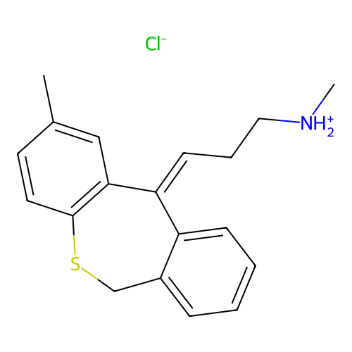 Dibenzo(b,e)thiepin-delta(sup 11(6H),gamma)-propylamine, N,2-dimethyl-, hydrochloride, (E)- structure