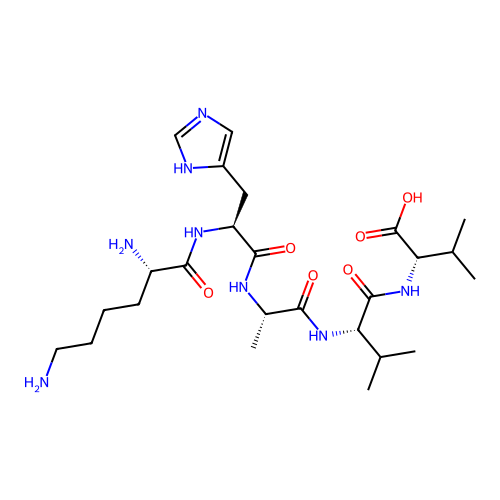 L-Valine, L-lysyl-L-histidyl-L-alanyl-L-valyl- structure