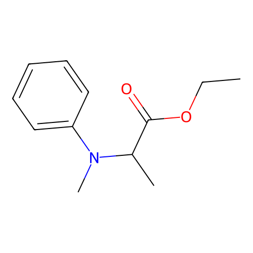 Ethyl 2-(methyl(phenyl)amino)propionate structure