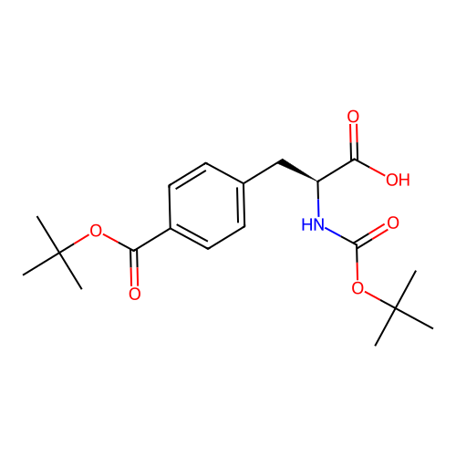 tert-butyl 4-((S)-2-tert-butoxycarbonylamino-2-carboxy-ethyl)-benzoate structure
