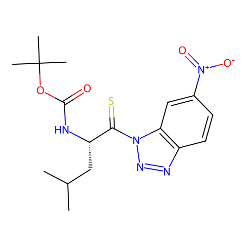Boc-ThionoLeu-1-(6-nitro)benzotriazolide structure