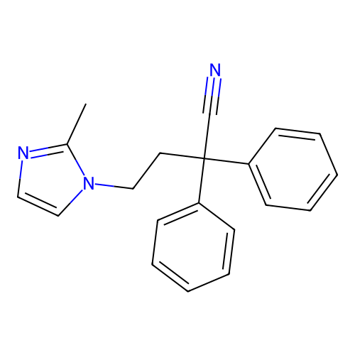 4-(2-Methyl-1H-imidazol-1-yl)-2,2-diphenylbutanenitrile structure