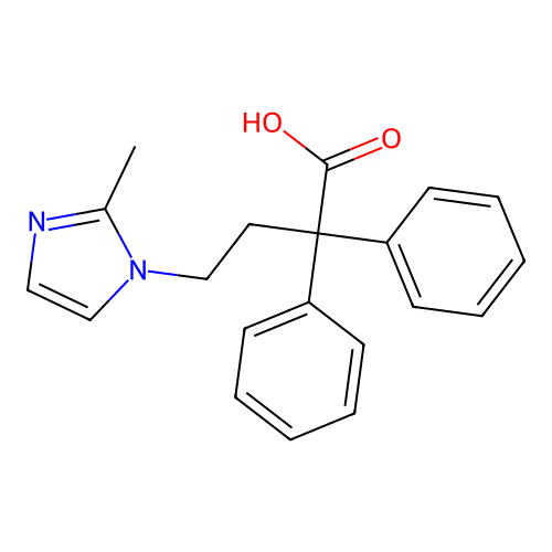 4-(2-Methyl-1H-imidazol-1-yl)-2,2-diphenylbutanoic acid structure