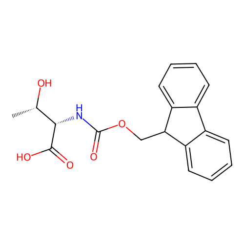 (2S,3S)-2-({[(9H-fluoren-9-yl)methoxy]carbonyl}amino)-3-hydroxybutanoic acid structure