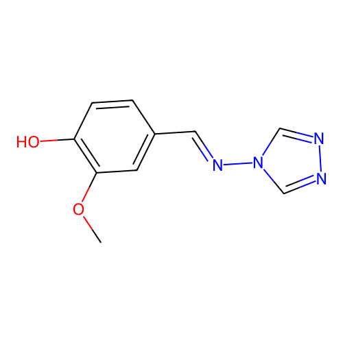 2-Methoxy-4-(1,2,4-triazol-4-yliminomethyl)phenol structure