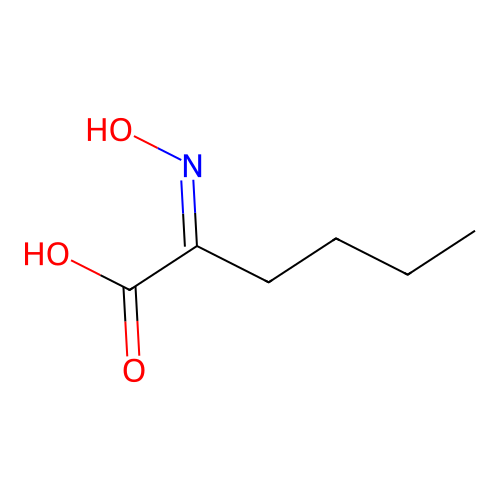Hexanoic acid, 2-(hydroxyimino)- structure