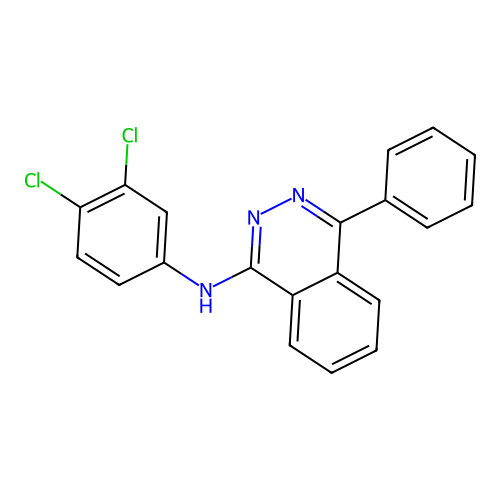 N-(3,4-dichlorophenyl)-4-phenylphthalazin-1-amine structure