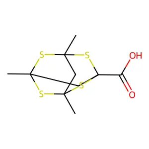 2,4,6,8-Tetrathiaadamantane-1-carboxylic acid, 3,5,7-trimethyl- structure