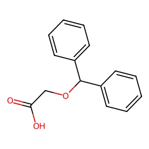 Benzhydryloxyacetic acid structure