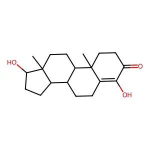4,17 Beta-dihydroxy-4-androstene-3-one structure