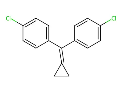 Benzene, 1,1'-(cyclopropylidenemethylene)bis[4-chloro- structure