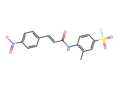 3-Methyl-4-[3-(4-nitrophenyl)prop-2-enoylamino]benzenesulfonyl fluoride structure