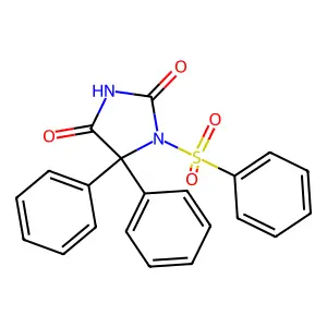 5,5-Diphenyl-1-phenylsulfonylhydantoin structure
