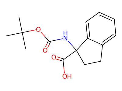 Boc-(R,S)-1-aminoindane-1-carboxylic acid structure