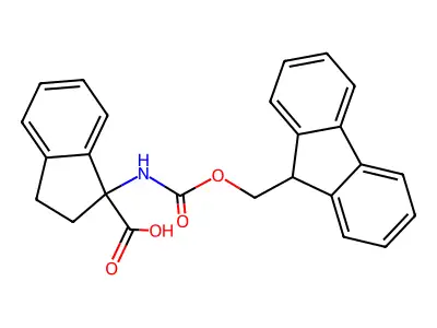 Fmoc-1-aminoindan-1-carboxylic acid structure