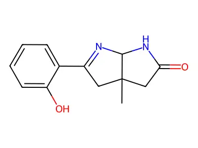 5-(2-hydroxyphenyl)-3a-methyl-3,3a,4,6a-tetrahydropyrrolo[2,3-b]pyrrol-2(1H)-one structure