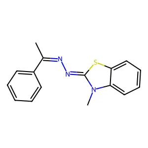 3-Methyl-2(3H)-benzothiazolone 2-(1-phenylethylidene)hydrazone structure