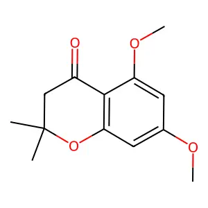 4H-1-Benzopyran-4-one, 2,3-dihydro-5,7-dimethoxy-2,2-dimethyl- structure