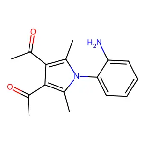 1-[4-Acetyl-1-(2-aminophenyl)-2,5-dimethylpyrrol-3-yl]ethanone structure