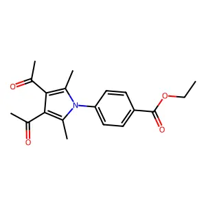 Ethyl 4-(3,4-diacetyl-2,5-dimethyl-1H-pyrrol-1-yl)benzoate structure