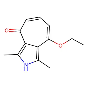 8-ethoxy-1,3-dimethylcyclohepta[c]pyrrol-4(2H)-one structure