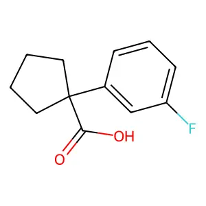1-(3-Fluorophenyl)cyclopentanecarboxylic acid structure