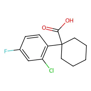 1-(2-Chloro-4-fluorophenyl)cyclohexanecarboxylic acid structure