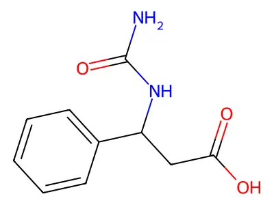 3-(Carbamoylamino)-3-phenylpropanoic acid structure