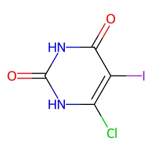 6-Chloro-5-iodopyrimidine-2,4-diol structure