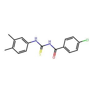 4-chloro-N-[(3,4-dimethylphenyl)carbamothioyl]benzamide structure
